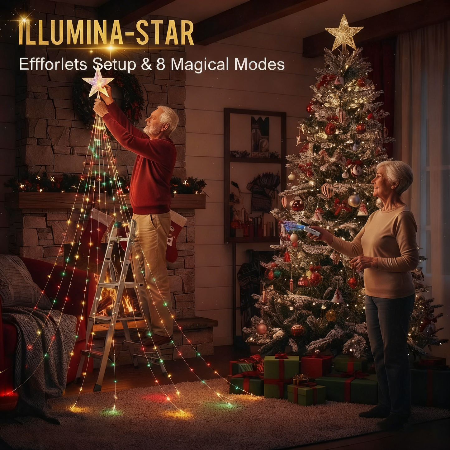 🎁Zgodnja praznična razprodaja 50 % POPUSTA🎄Božične lučke Starlight Cascade-SI