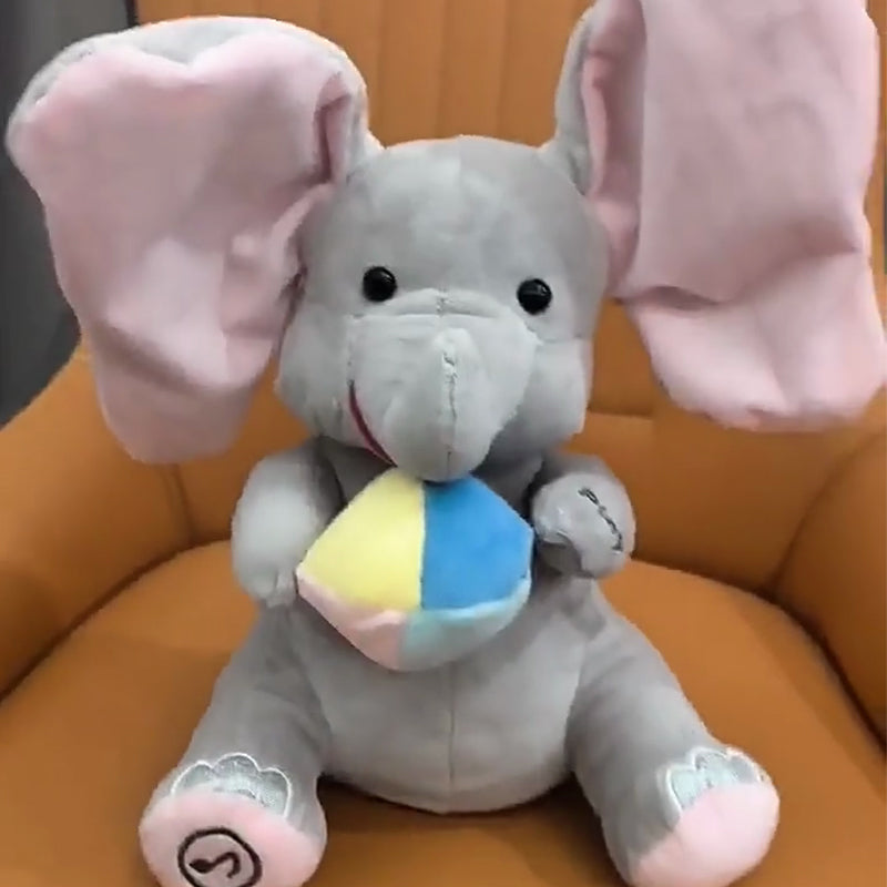 🎁🐘 Prikupna plišasta igrača slon za igranje skrivalnic-SI