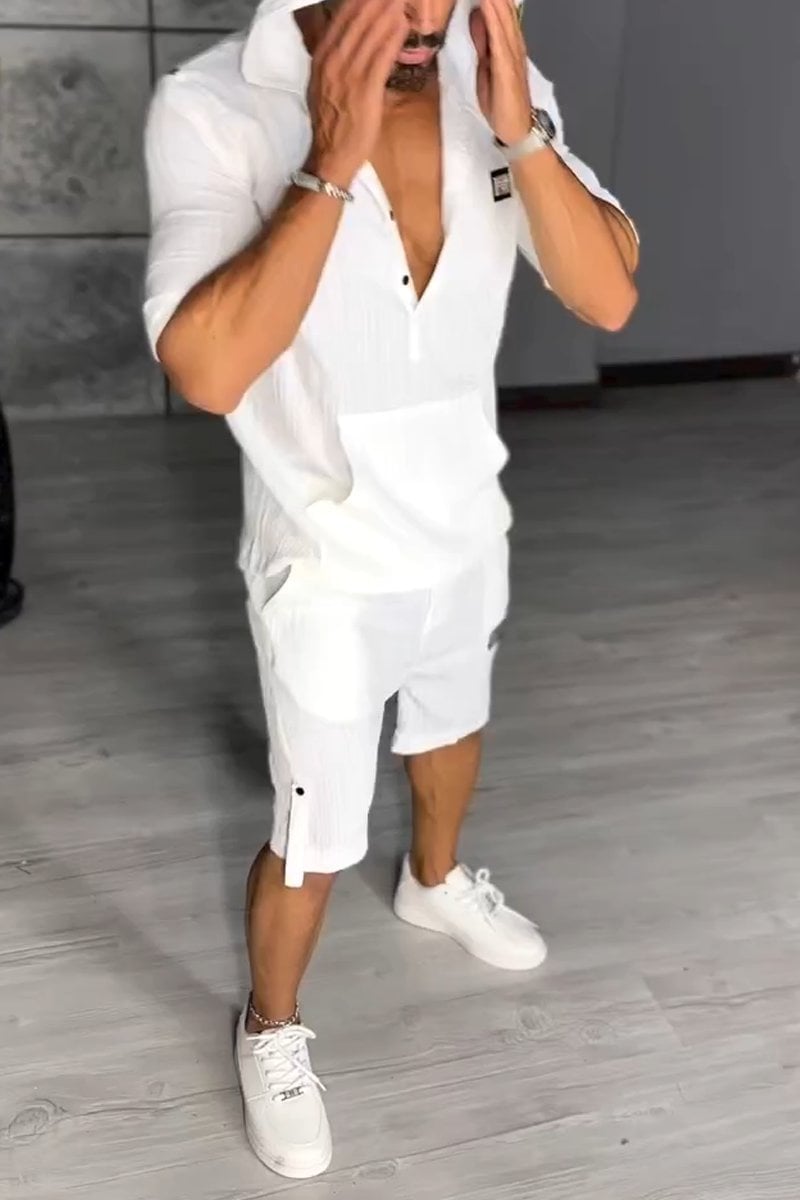 Izjemen moški dvodelni komplet s kapuco-SI