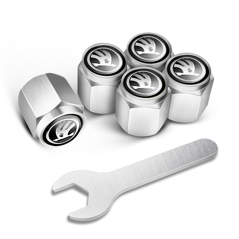 🔥Pokrovčki za ventile za avtomobilske pnevmatike (5 kosov + 1 ključ)-SI