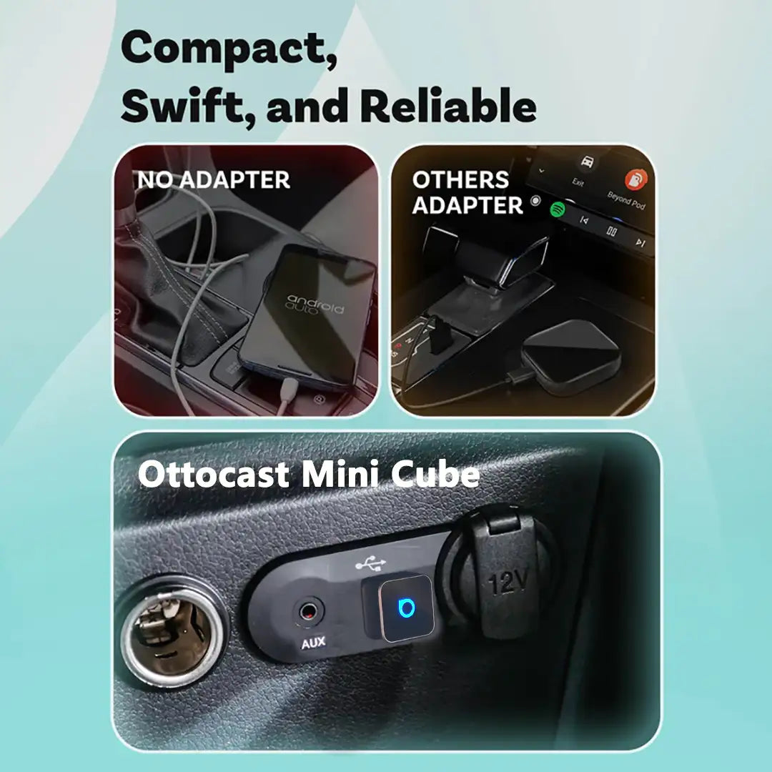Brezžični adapter Ottocast Mini 3.0 Ultra Cube CarPlay za Android Auto-SI