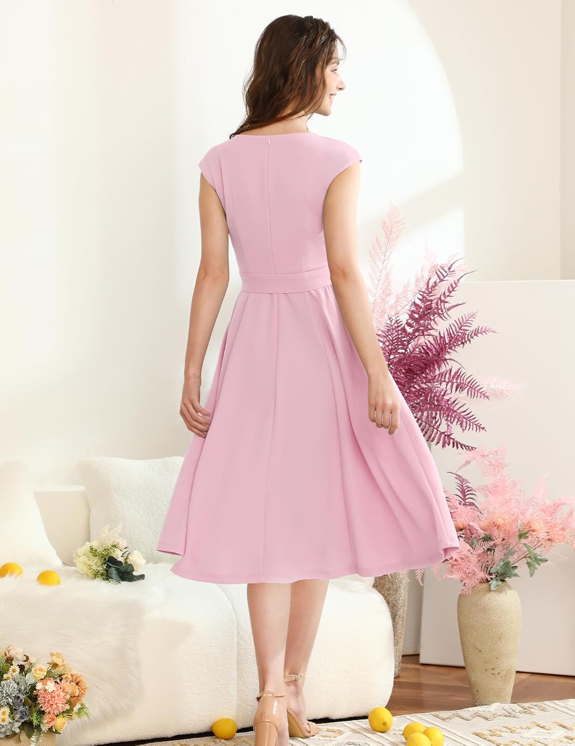 Koktajl obleke DRESSTELLS za ženske, svečane poročne obleke, skromne plesne obleke za cerkveni sprejem leta 2025-SI