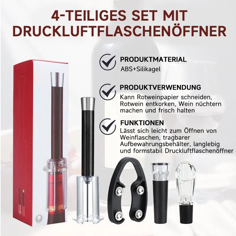 🔥Air Pump Cork Remover Wine Bottle Opener Set