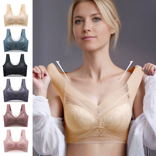 👙 Υπέροχα άνετο και απαλό γυναικείο σουτιέν από δαντέλα χωρίς ατσάλινο κρίκο【✨1 + 1 δώρο】-GR