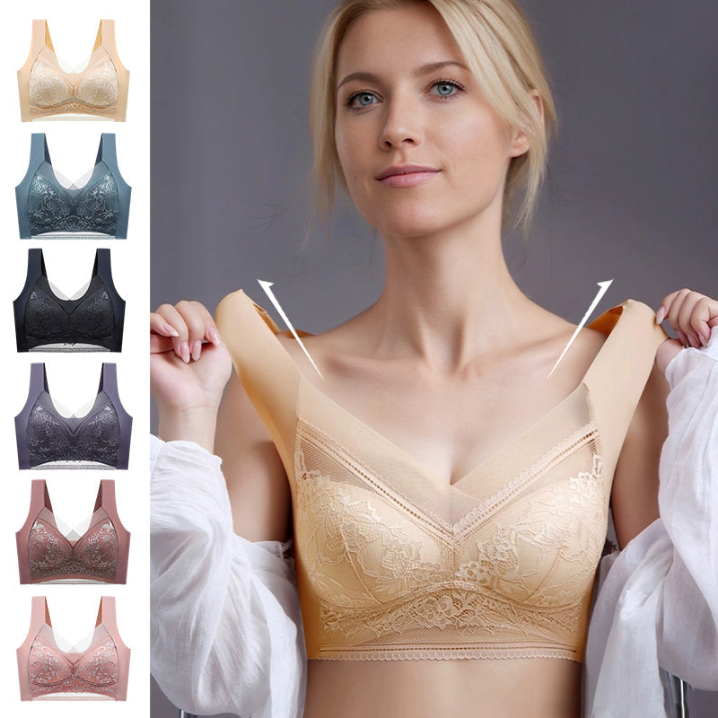 👙 Super udoben in mehak ženski čipkast modrček brez jeklenega obroča【✨1 + 1 gratis】-SI