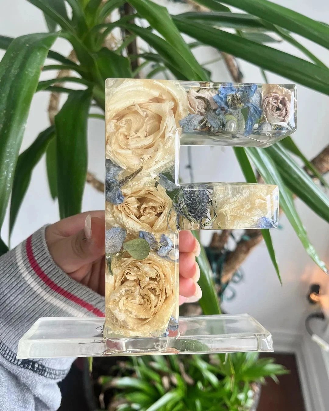 🌸Rankų darbo gėlių dervos naktinė lemputė-LT