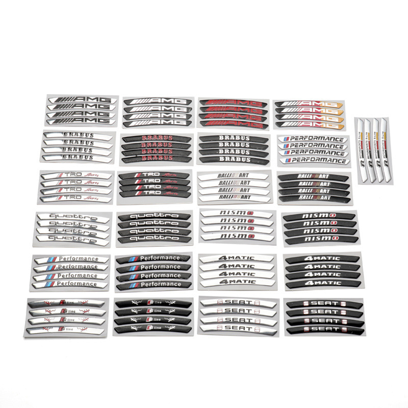 Karštas išpardavimas ✨50% nuolaida ✨3D metalinio ratlankio lipdukas su asmenybe (4 vnt.)-LT