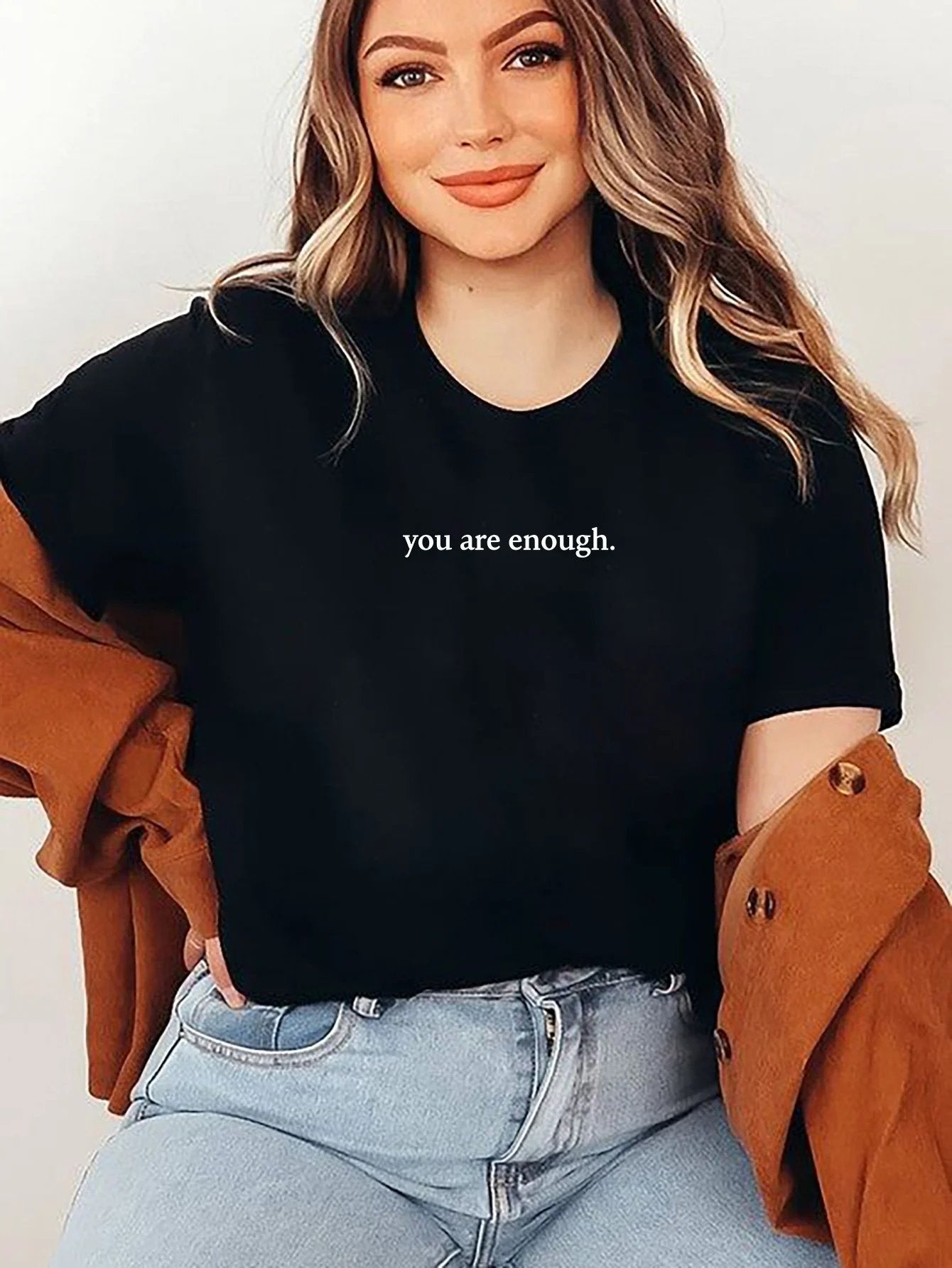 💥Nauji unisex marškinėliai su užrašu „Dear Person Behind Me“ dideliu dydžiu nuo 2025 m.-LT