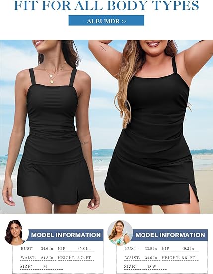 🔥👙Moteriški dviejų dalių tankini maudymosi kostiumėliai su pilvuką liekninančiu efektu-LT