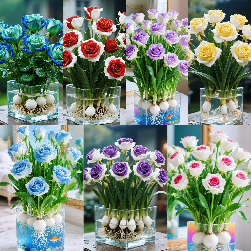 🌈Υδροπονικοί, σπάνιοι, δίχρωμοι βολβοί τριανταφυλλιάς: ένα πολύχρωμο θαύμα της φύσης 🌹-GR