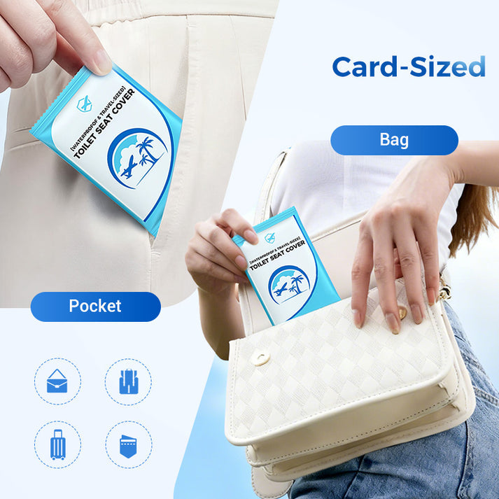 🛡️ Za vaše zdravje! 🌿 Biorazgradljiva plastična zaščita za straniščno desko za enkratno uporabo 🥰-SI