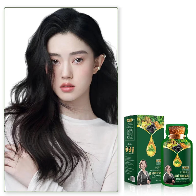 🔥Απαλή φυτική βαφή μαλλιών για γρήγορη χρήση-GR