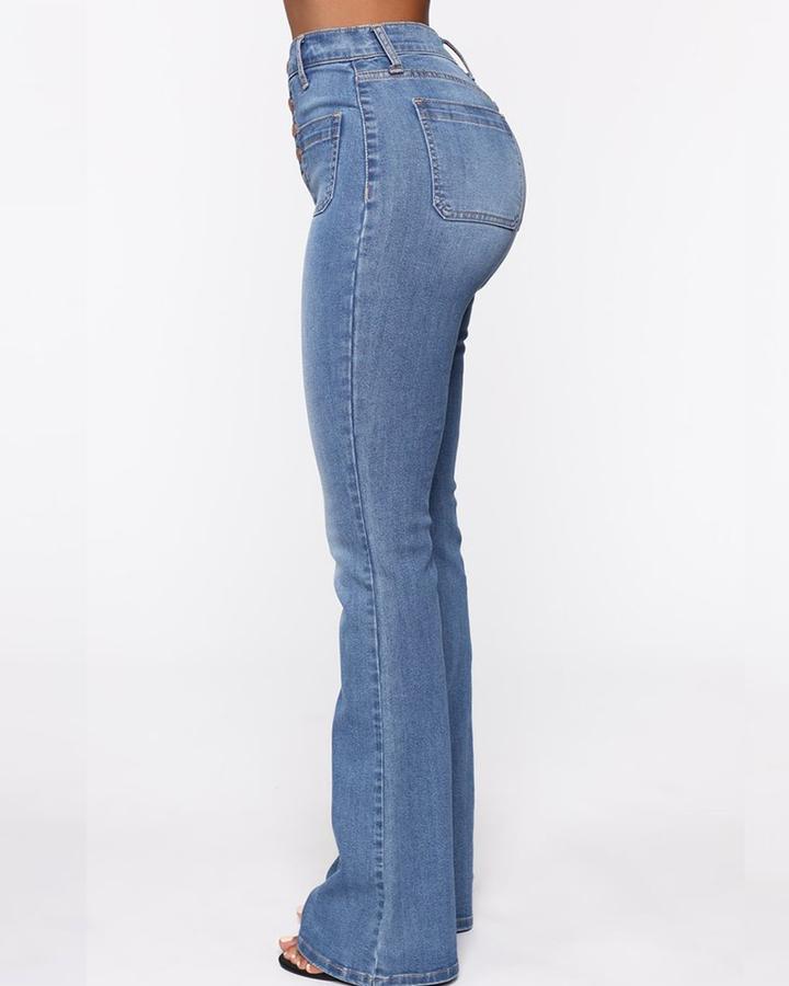 👖Körke vöökohaga nööpidega püksid