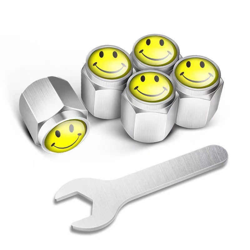 🔥Pokrovčki za ventile za avtomobilske pnevmatike (5 kosov + 1 ključ)-SI