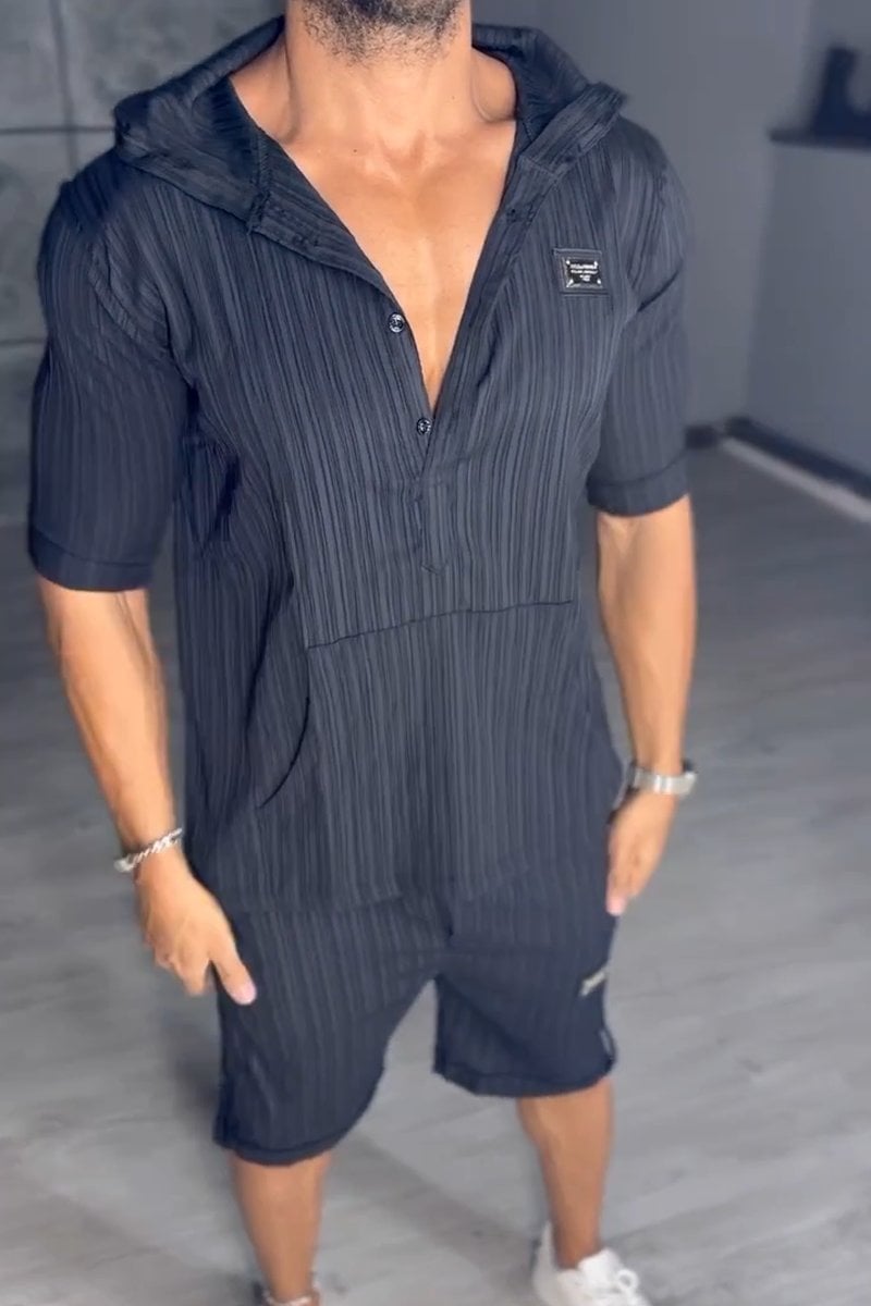 Izjemen moški dvodelni komplet s kapuco-SI