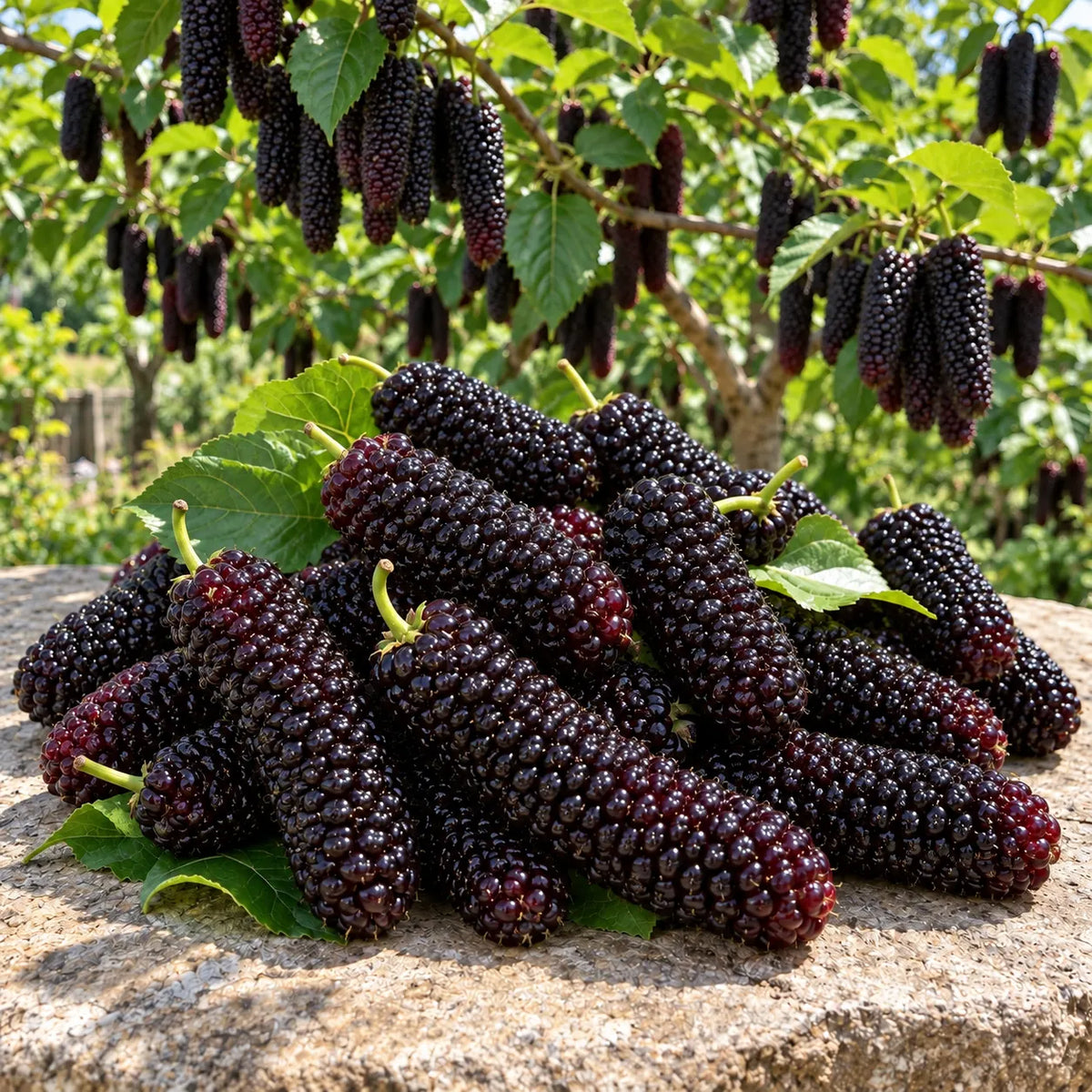 🌳 Giant Red & Black Mulberry Tree Saplings – Grow Sweet Berries at Home 🌿