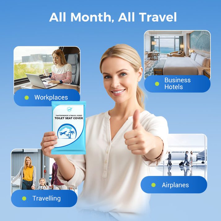 🛡️ Za vaše zdravje! 🌿 Biorazgradljiva plastična zaščita za straniščno desko za enkratno uporabo 🥰-SI