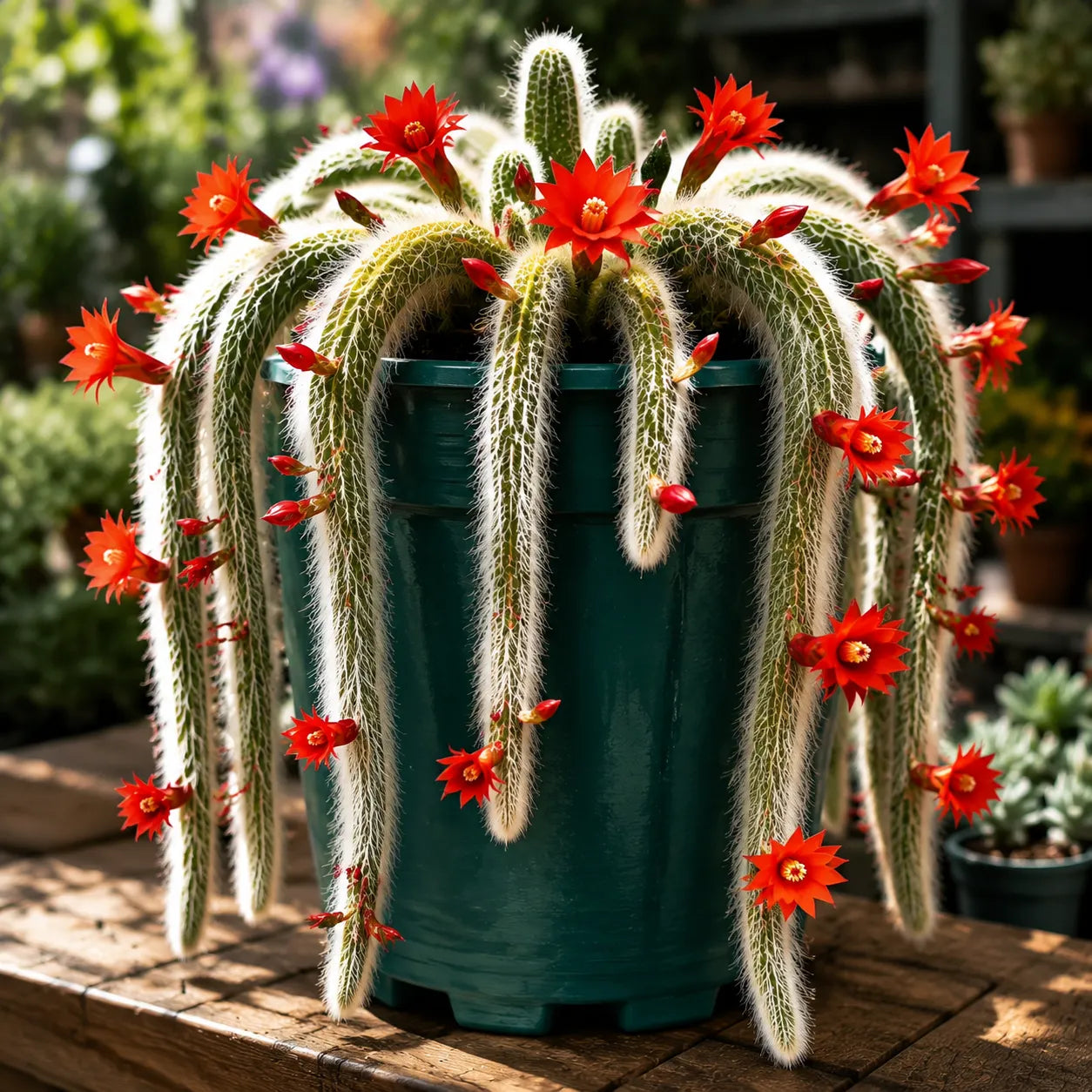 🌵Redki kaktus opičjega repa - živi slap mehke, puhaste lepote-SI