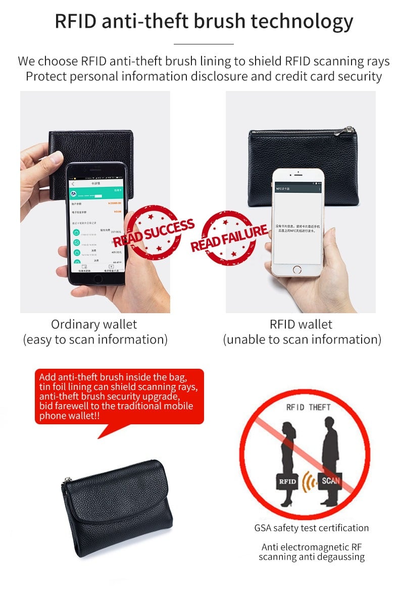 🔥⏰Unisex RFID denarnica Pebble iz pravega usnja🔥-SI