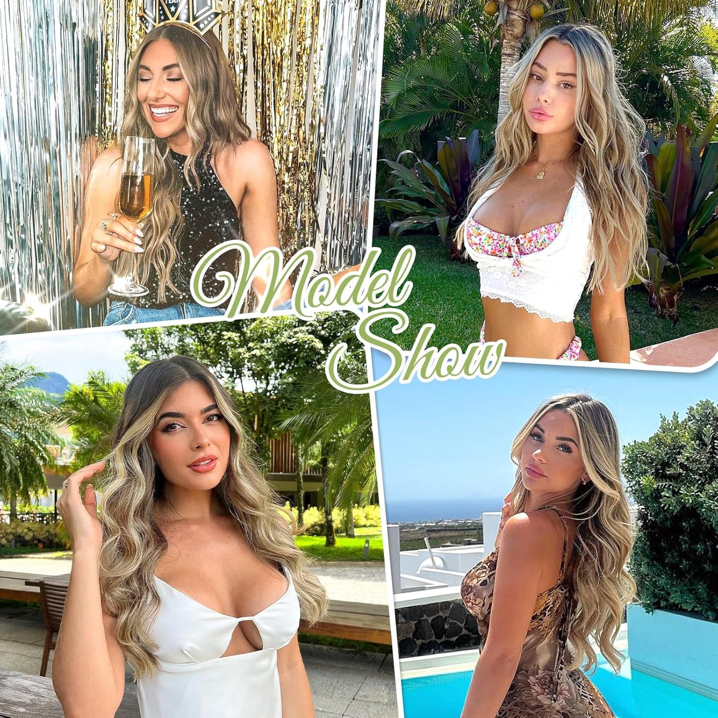 💖 ZDAJ 50 % POPUSTA! 💁 Ženska dolga valovita lasulja z gradientom - naraven videz, nastavljiva kapa, toplotno odporna vlakna za vsakodnevno oblikovanje 🌟📦-SI