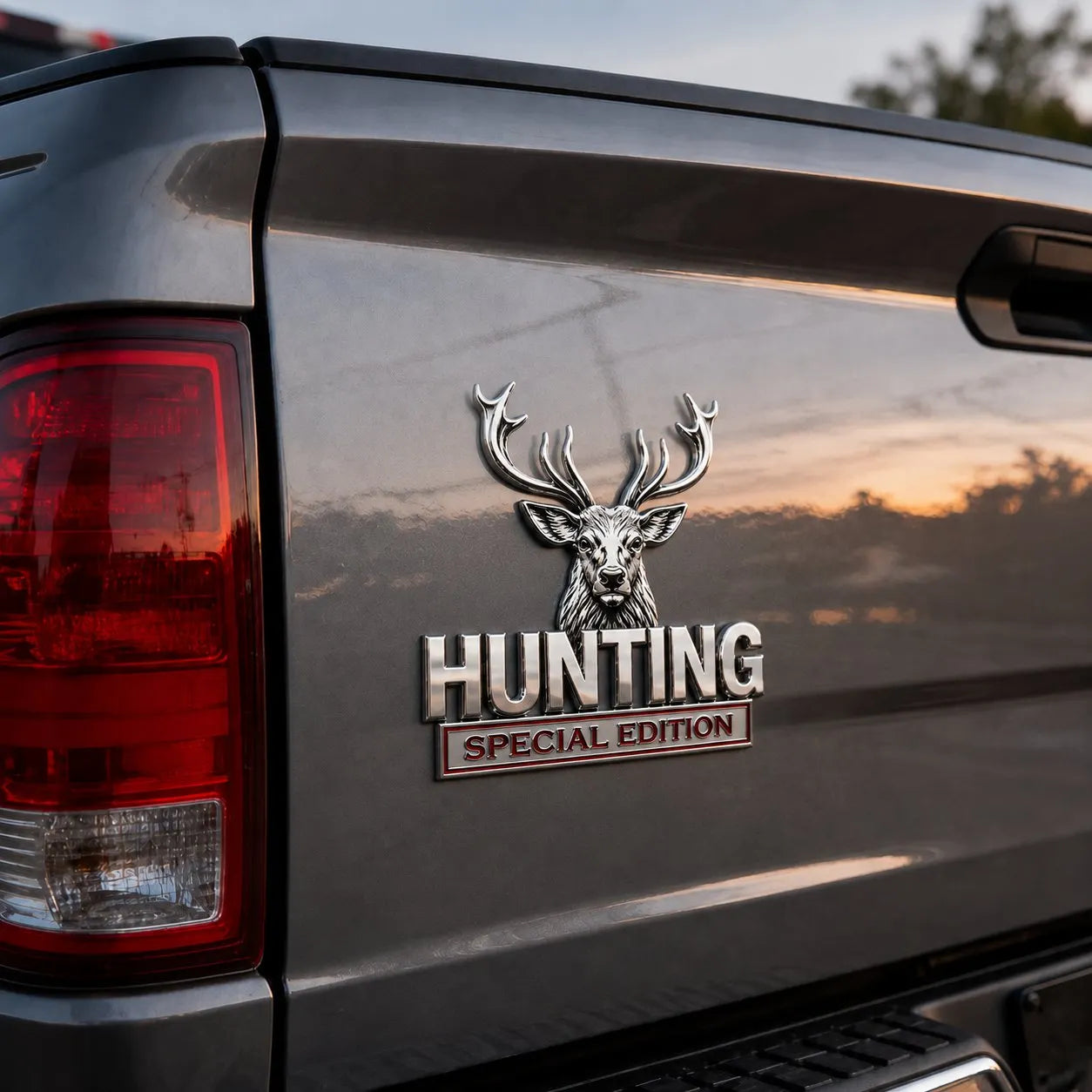 🦌 HUNTING Special Edition - 3D kromiran kovinski emblem za vaš avto-SI