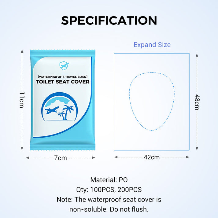 🛡️ Za vaše zdravje! 🌿 Biorazgradljiva plastična zaščita za straniščno desko za enkratno uporabo 🥰-SI