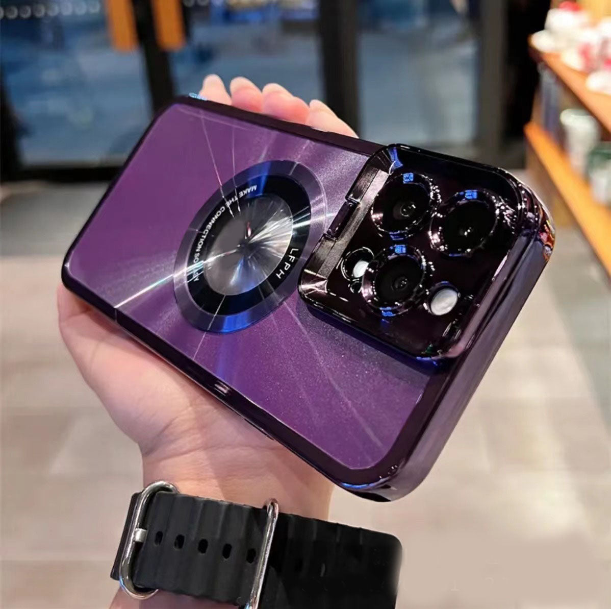 Magnetinis iPhone dėklas su objektyvo tvirtinimu