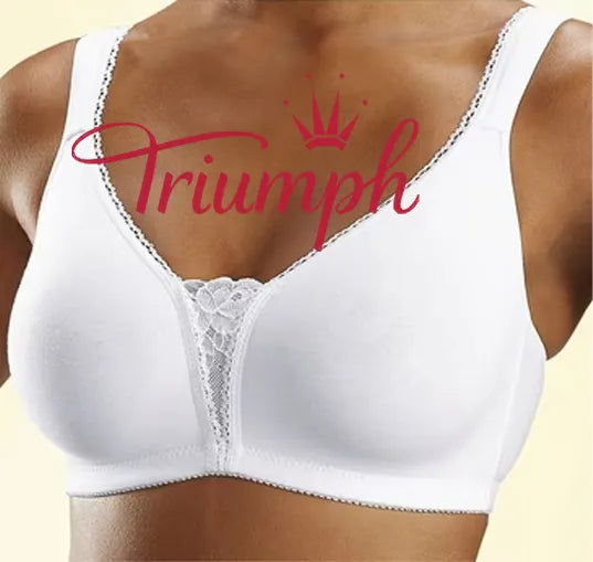 👙TRIUMPH - [3 vnt.] 🔥50% nuolaida didelio dydžio seksualiai nėriniuotai baltai liemenėlei-LT