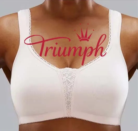 👙TRIUMPH - [3 vnt.] 🔥50% nuolaida didelio dydžio seksualiai nėriniuotai baltai liemenėlei-LT