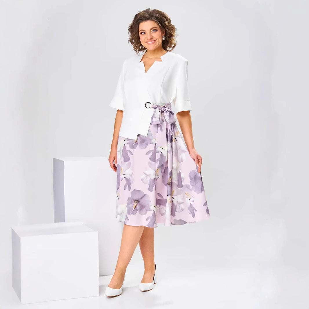 🌸[S-5XL]Aukštos kokybės medvilninio šilko suknelė-LT