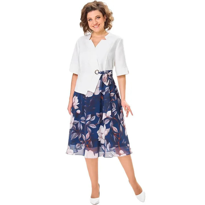 🌸[S-5XL]Φόρεμα από βαμβάκι και μετάξι υψηλής ποιότητας-GR