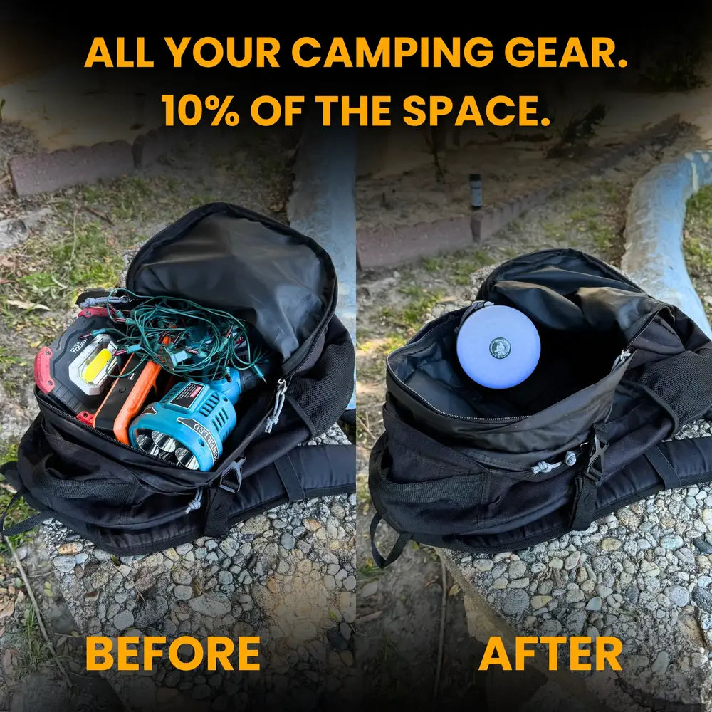 "Camp Lamp™"💡 10 μέτρα γιρλάντας με συρόμενο φωτιστικό 🔋 8 ώρες λειτουργίας με μπαταρία 🌈 Διάφορες ρυθμίσεις χρώματος ⚙️ Πατώντας για αρκετά δευτερόλεπτα - LT 