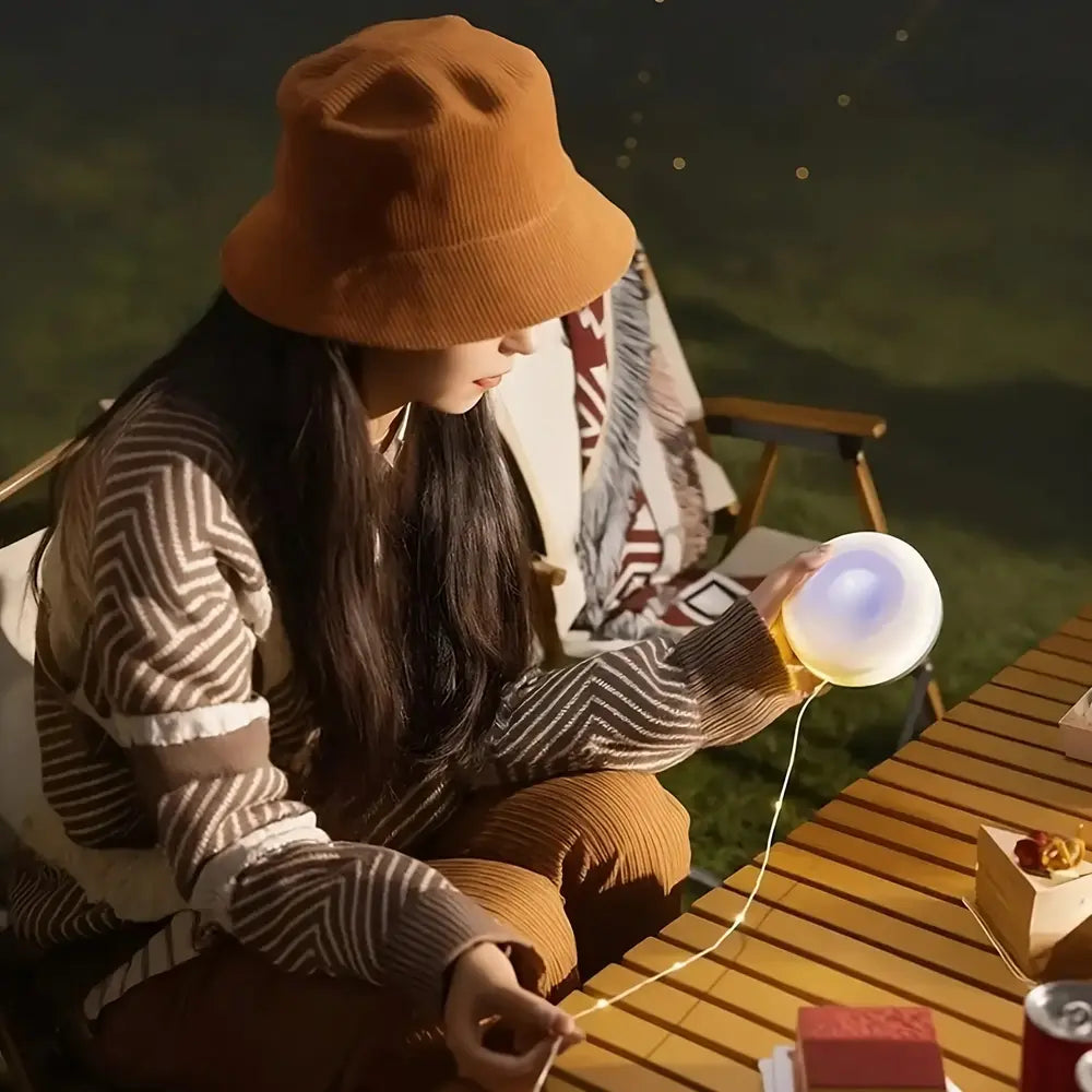 "Camp Lamp™"💡 10 μέτρα γιρλάντας με συρόμενο φωτιστικό 🔋 8 ώρες λειτουργίας με μπαταρία 🌈 Διάφορες ρυθμίσεις χρώματος ⚙️ Πατώντας για αρκετά δευτερόλεπτα - LT 
