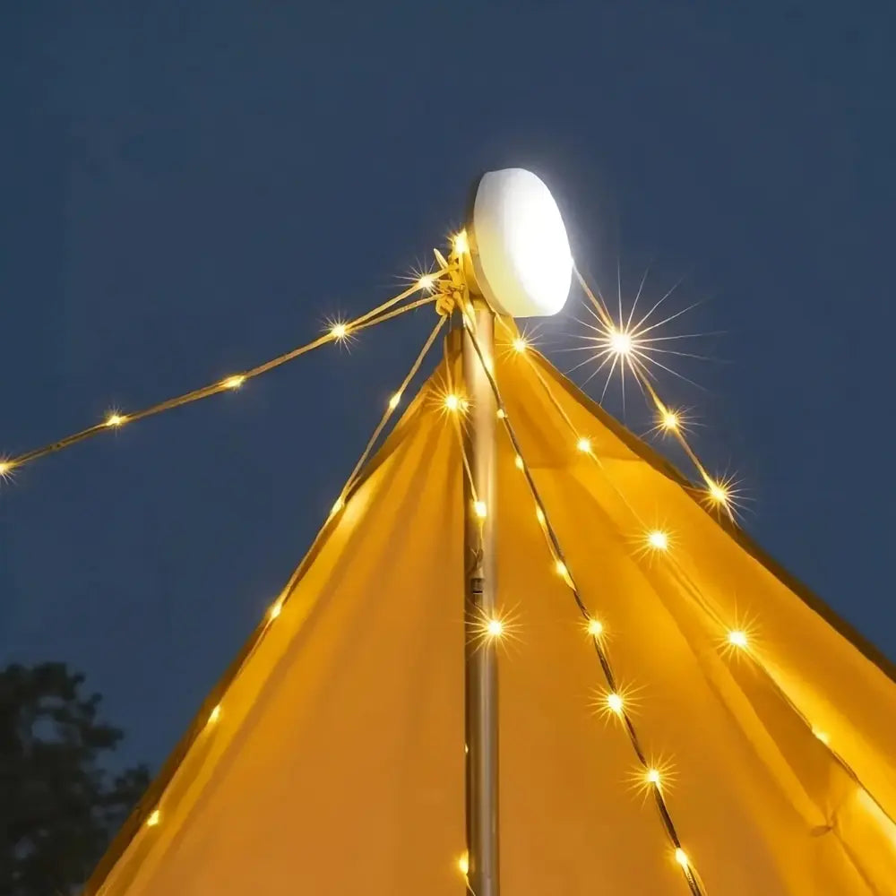 "Camp Lamp™"💡 10 μέτρα γιρλάντας με συρόμενο φωτιστικό 🔋 8 ώρες λειτουργίας με μπαταρία 🌈 Διάφορες ρυθμίσεις χρώματος ⚙️ Πατώντας για αρκετά δευτερόλεπτα - LT 