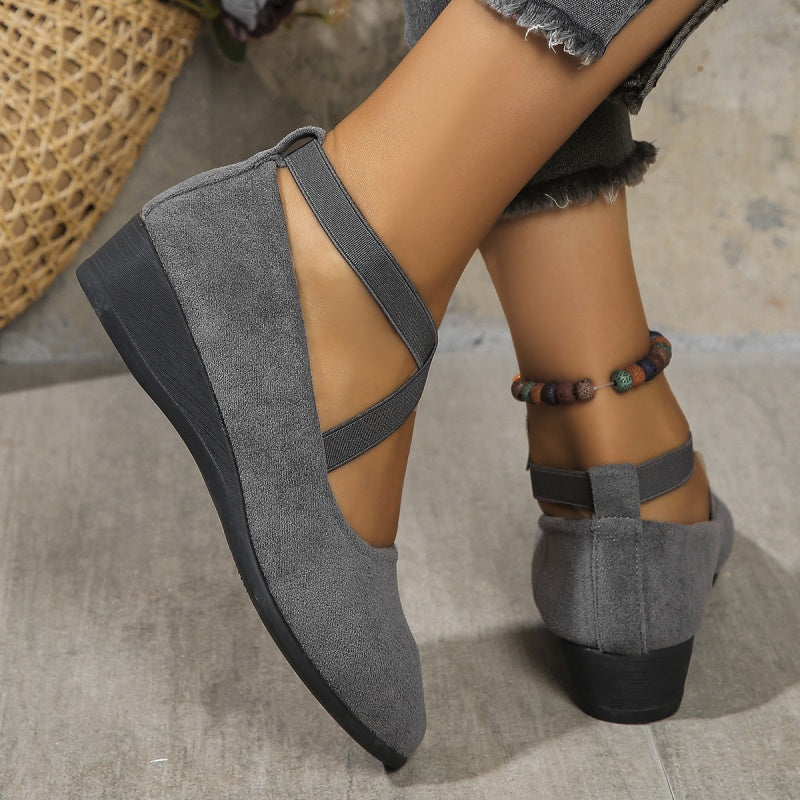🌹-49% popust!! Elegantni, enobarvni, fleksibilni čevlji z nizko peto🩰-SI