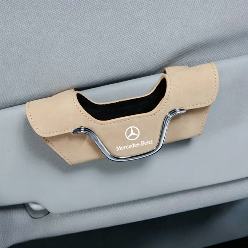 Držalo za sončna očala Velora™ iz semiša – vrhunska sponka z režo za kartice-SI