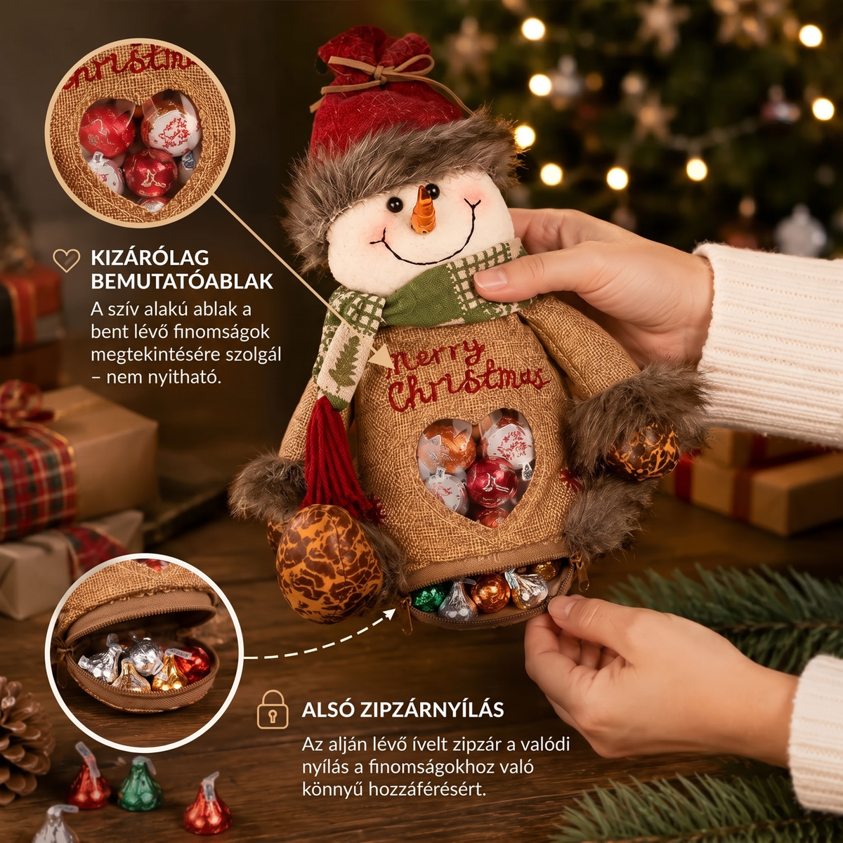 🎄🎁 49 % POPUSTA zadnji dan! Božične darilne vrečke z zadrgo – praznična embalaža 🎅✨-SI