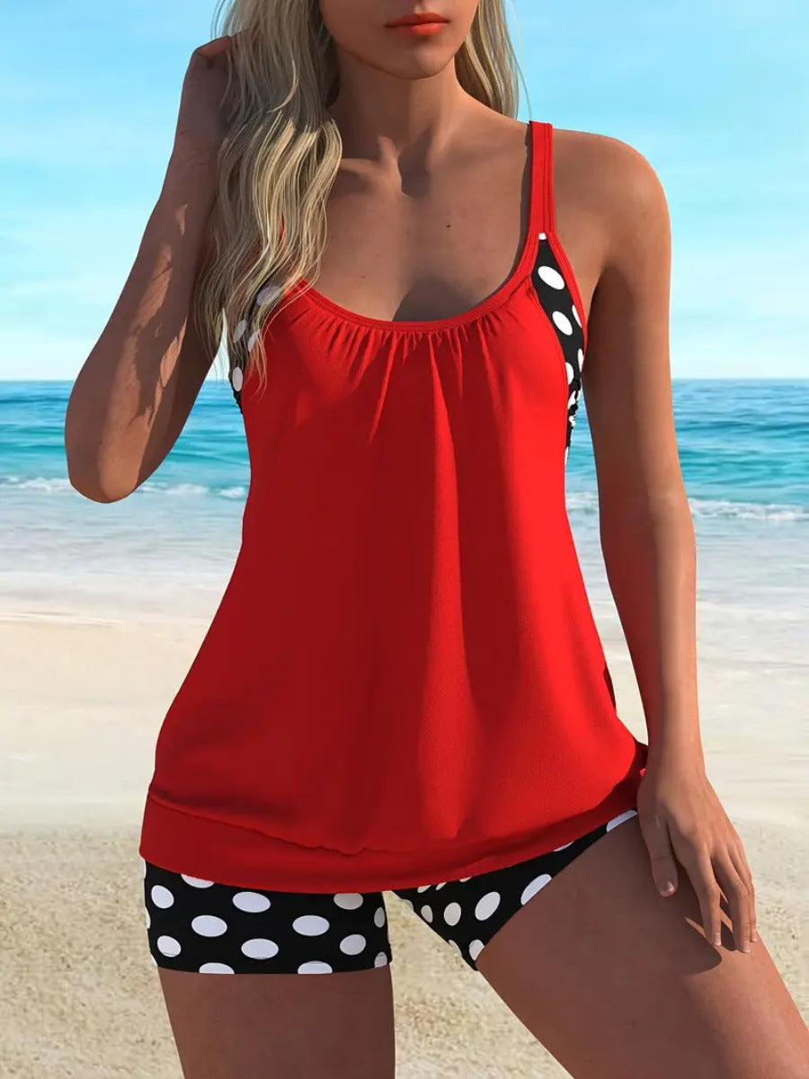 👙Moteriškas dviejų dalių maudymosi kostiumėlis su taškeliais✨-LT