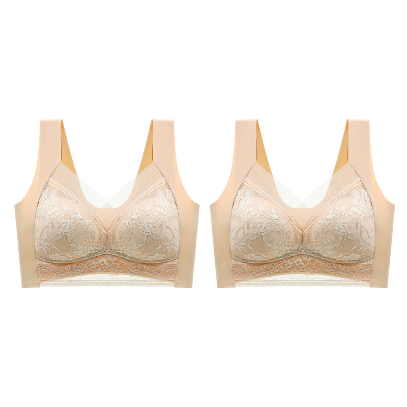 👙 Super udoben in mehak ženski čipkast modrček brez jeklenega obroča【✨1 + 1 gratis】-SI