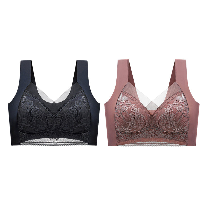 👙 Super patogi ir minkšta moteriška nėriniuota liemenėlė be plieninio žiedo【✨1 + 1 nemokamai】-LT