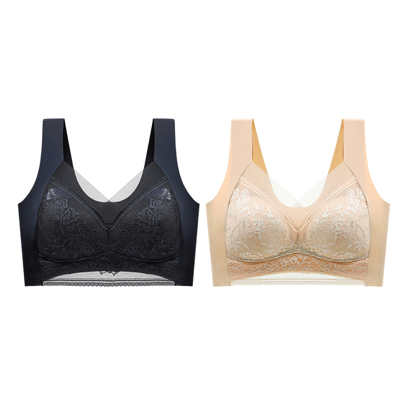 👙 Super udoben in mehak ženski čipkast modrček brez jeklenega obroča【✨1 + 1 gratis】-SI