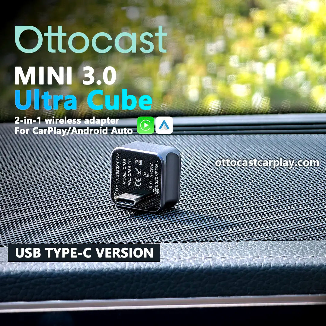 Brezžični adapter Ottocast Mini 3.0 Ultra Cube CarPlay za Android Auto-SI