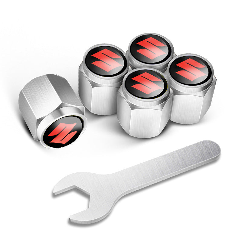 🔥Pokrovčki za ventile za avtomobilske pnevmatike (5 kosov + 1 ključ)-SI