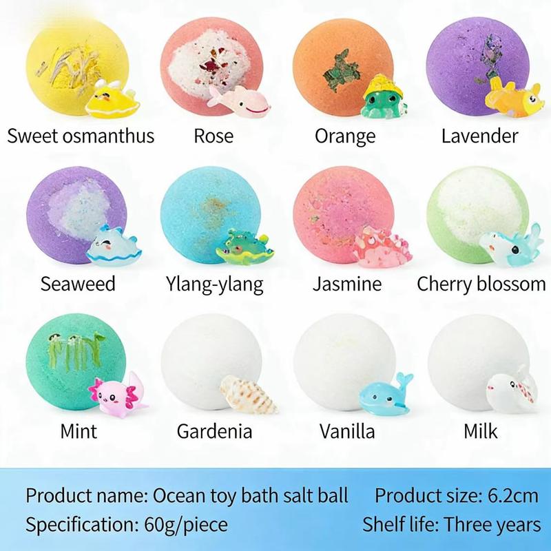 🔥🛁 Bombas de baño naturales para niños con mega burbujas y una sorpresa en el interior 🥚✨12 unidades. [1 paquete]-ES
