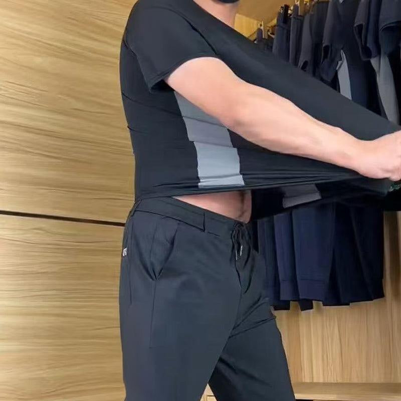 🌴Ειδικές καλοκαιρινές προσφορές ❄️Ανδρικό αθλητικό παντελόνι με κοντό μανίκι (σετ 2 τεμαχίων)-GR