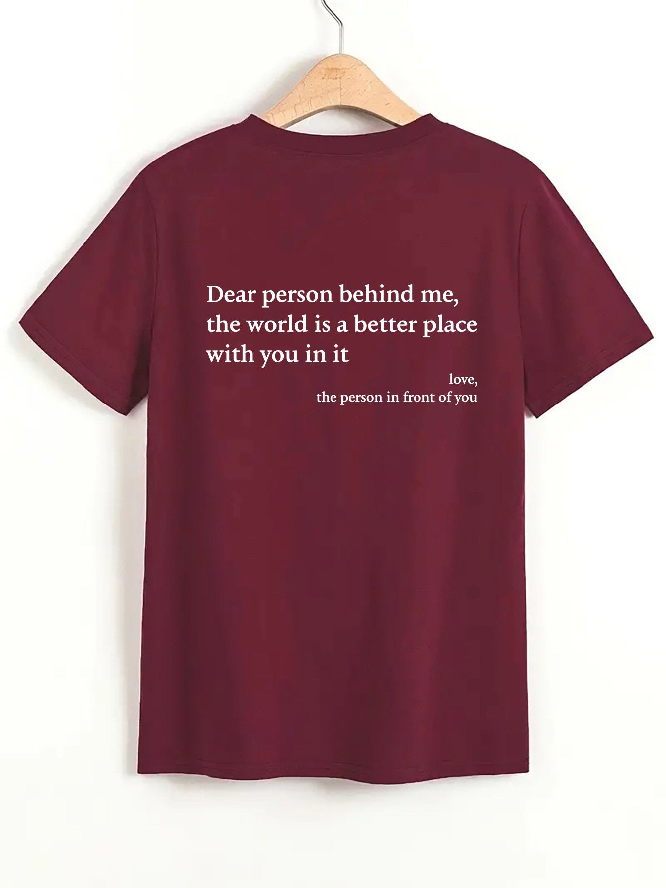 💥Nauji unisex marškinėliai su užrašu „Dear Person Behind Me“ dideliu dydžiu nuo 2025 m.-LT
