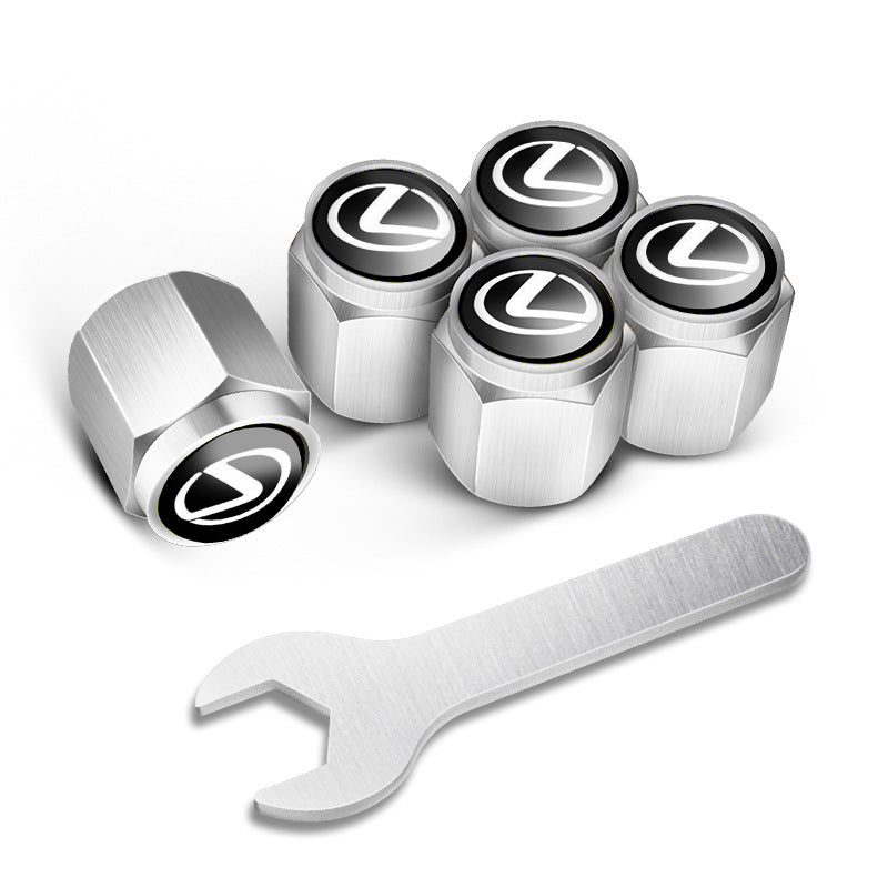 🔥Pokrovčki za ventile za avtomobilske pnevmatike (5 kosov + 1 ključ)-SI