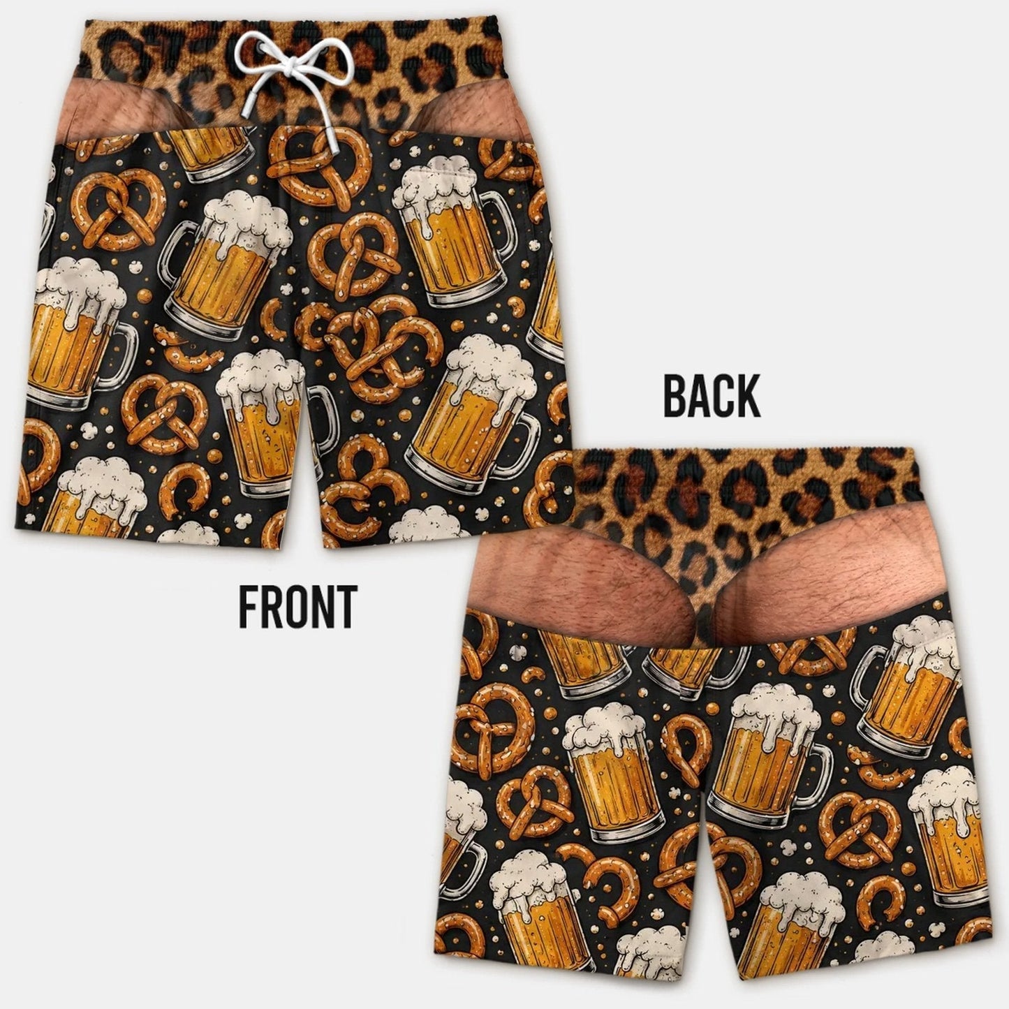 Smešne kopalke z lažno zadnjico - Novelty Prank Beach Shorts for Men-SI