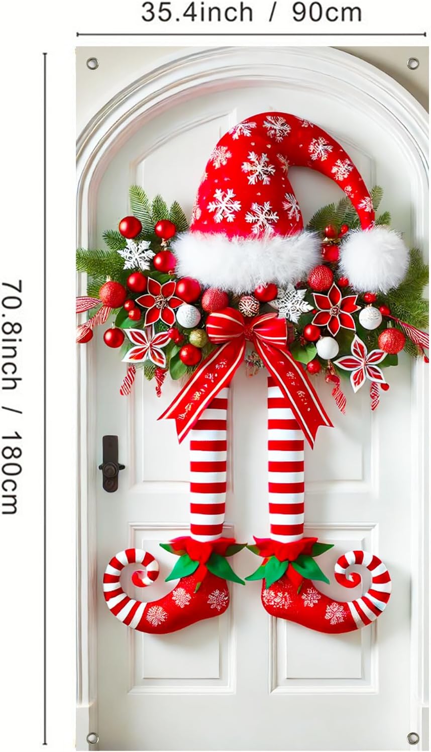 Božični transparent z vilinskimi nogami na vratih-SI