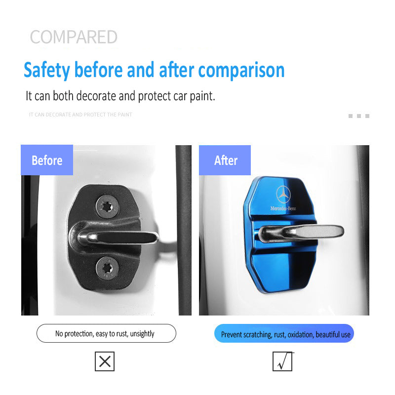 Karštas išpardavimas ✨50% nuolaida ✨Nerūdijančio plieno antikorozinis automobilio durelių spynos apsauginis dangtelis 🔥4 vnt. 🔥-LT